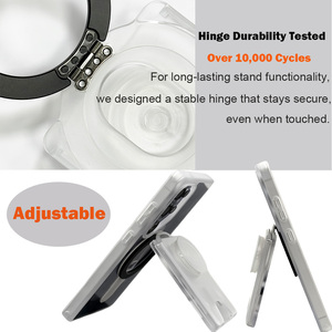 Kẹp từ điện thoại ví cho Samsung <span class=keywords><strong>Galaxy</strong></span> S24 siêu trong suốt Ví chủ thẻ in logo 3 trong 1 Slim Thẻ Ví trường hợp - Product Image 5