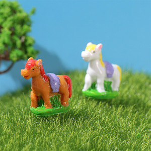 Ensemble de figurines d'animaux miniatures en résine avec veau de cheval pour la décoration de jardin succulent - Product Image 4