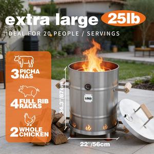 Barbecue à charbon de bois moderne en acier inoxydable de 80 cm, fumoir extérieur léger et durable, poêle sans fumée pour camping, Barrel&<span class=keywords><strong>Grill</strong></span> - Product Image 1