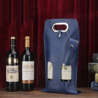 RTS PU étui en cuir bière vin bouteille sac isotherme avec ouvre-bouteille couverture sac extérieur sacs à main Logo personnalisé