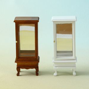 Blanco puro DIY juguete de madera casa de muñecas muebles miniaturas vitrina arco colección superior 12 puntos Ob11 - Product Image 2