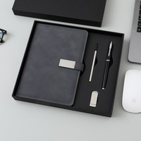 Carnet de notes professionnel de luxe avec clé USB et stylo fournitures de bureau coffret cadeau d'entreprise