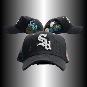 Casquettes Snapback en daim vieilli de qualité supérieure avec broderie 3D en relief et visière incurvée, modèle Trente et Un, pour les marques de streetwear - Product Image 3