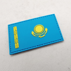 Parche de la Bandera Nacional de Kazajstán de PVC con Gancho - Product Image 3