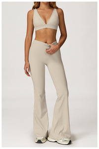 Mới Đến Yoga Phòng Tập Thể Dục 2-Mảnh Thiết Lập Tập Thể Dục Tập Thể Dục Thể Thao Sexy Mở Vẻ Đẹp Trở Lại Chất Liệu Tốt Chạy Thoáng Khí Nhanh Chóng Khô Yoga - Product Image 4