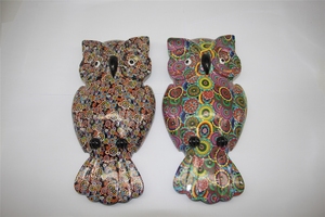 Top Seller Hand-Finished Animal Color Colorful <strong>Owl</strong> Watch Over You Resin Wall Sign Plaque Clear Textured <strong>Plate</strong> - Product Image 4