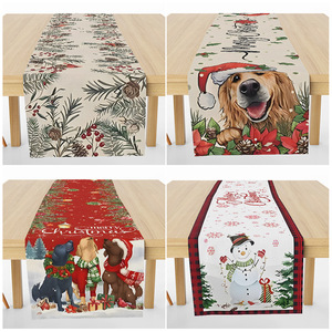 Polyester chemin de Table de noël <span class=keywords><strong>nappe</strong></span> de noël décorations de Table de vacances d'hiver nouvel an décor à la maison 13*71 pouces chemin de Table - Product Image 3