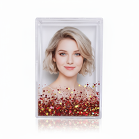 Cadre photo liquide pailleté plastique transparent acrylique flottant eau scintillante cadre photo boule à neige personnalisé cadeau personnalisé