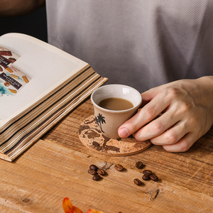 Tazze in Ceramica Arabe Personalizzate all'Ingrosso, Economiche, di Piccola Capacità, Uniche, in Argilla Rustica e Porcellana per Tè, <span class=keywords><strong>Caffè</strong></span> e Cawa con Logo - Product Image 3