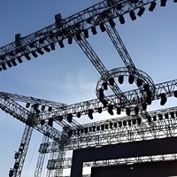 Estructura de Truss de Aluminio para Publicidad, Soporte para Iluminación LED de Escenario, Exhibición de Truss para Paredes y Portones