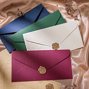 Busta in Lino Tradizionale Personalizzata, Romantica e Retrò, Rivestita in <span class=keywords><strong>Carta</strong></span> Marrone per Inviti, Cartoline e Biglietti d'Auguri <span class=keywords><strong>con</strong></span> Copertura in <span class=keywords><strong>Carta</strong></span> Cerata - Product Image 2