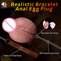 ORALSX Penisförmiger Ei-Vaginalball Analkette mit Kette Paar Vaginal-Anal-Sexspielzeug Analplug Sexspielzeug für Frauen Männer