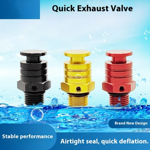 Noyau de soupape de sécurité d'échappement rapide pneumatique fileté M6 personnalisé interrupteur manuel à dégagement rapide de type poussoir décompression de dégagement d'air - Product Image 5