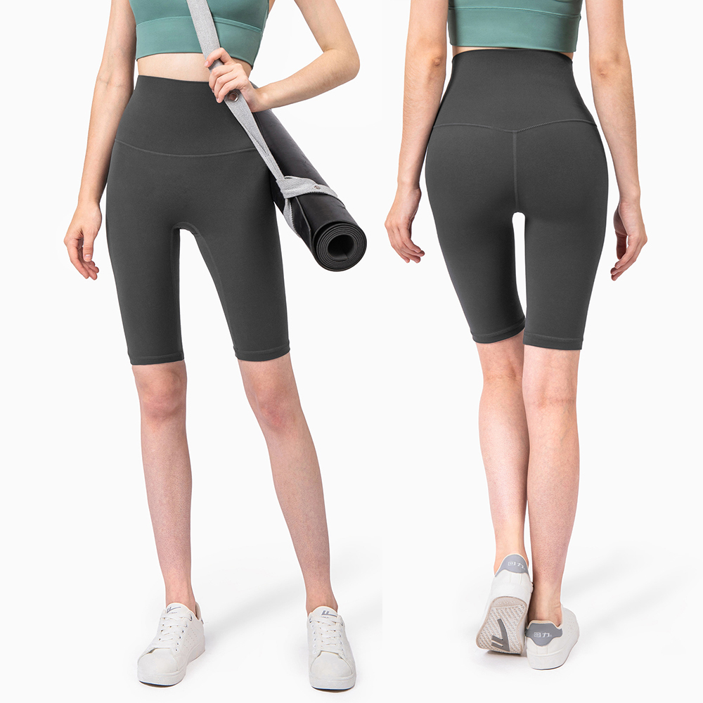 16 Colors New Custom Made High Waist Tummy Control Dry Quick Sweat Resistant Comfortable Light Weight Yoga Shorts For Women