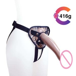 Consolador de 3 anillos con estampado de leopardo, bragas portátiles de cuero de simulación, masaje de masturbación extraíble, Juguetes sexuales para adultos para lesbianas - Product Image 4