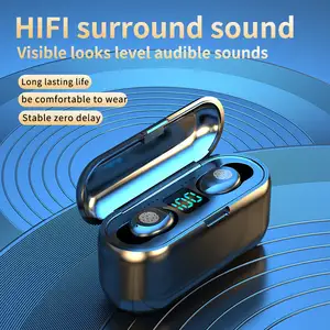 F9 tws fone de ouvido à prova d'água bluetooth 5.0 fones de ouvido F9 fone de ouvido M10 tws controle de toque tela LED