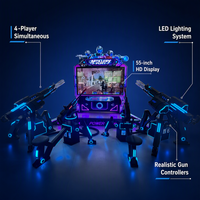 Machine de jeu d'arcade de tir Artillery Fury avec écran HD de 100 pouces, simulateur à monnayeur et à rédemption de tickets pour centre de divertissement