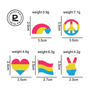 Broche de Amor y Paz, Insignia de Orgullo <span class=keywords><strong>LGBT</strong></span>, Joyería con Forma de Corazón, Bandera Arcoíris, Pin de Solapa Esmaltado, Fundición de Metal Grabada, para Ropa, Bolsos, Regalo - Product Image 3