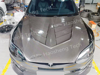 Nouveaux kits de carrosserie en fibre de carbone modifiés pour Tesla Model S Plaid, lifting de la face avant, jupes latérales, diffuseur arrière, aileron arrière, 2023 2025