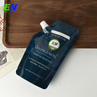 Emballage de liquide en plastique personnalisé Pochette à bec Doypack Emballage de jus ou de gelée ou de purée de fruits Pochette debout avec bec verseur