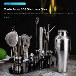 Set Shaker per Cocktail in Acciaio Inox, Strumenti per Miscelazione <span class=keywords><strong>Bar</strong></span> con Base in Acrilico, Kit Completo per Vendite Transfrontaliere - Product Image 3