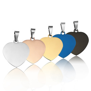 <strong>Dog</strong> ID Heart Tag Custom Personalized Cat Collar Pendant Engraved Pet Necklace Chain Charm Supplies for <strong>Name</strong> Products - Product Image 1