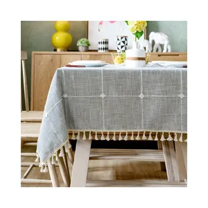 AMZ Offre Spéciale nappe de table en coton et polyester, conçue pour la peau, décoration de salle à manger, linge de table en lin de haute qualité