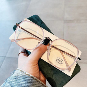 Qianai – lunettes Anti-lumière bleue TR90 pour femmes, monture irrégulière, verres PC, Style coréen, à la mode - Product Image 3