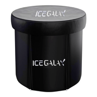 ICEGALAX Portable PVC Baignoire Pliante Froid Plongeant Pod Glace Baignoire Récupération Thérapie Glace Baignoire Baignoire pour Récupération Sportive