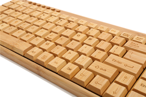 Juego de teclado y ratón de bambú, venta al por mayor de fábrica - Product Image 4