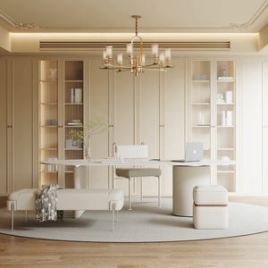 <strong>French</strong> Elegant Oil-Mixed Wood Bookcase with Arched <strong>Shelf</strong> &amp; Warm Light Design for Bedroom and Apartment - Product Image 3