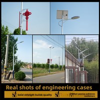 Lampadaire solaire avec poteau de 6 mètres, étanche IP67, ultra-lumineux, LED 6400K, haute puissance, lampe de cour extérieure