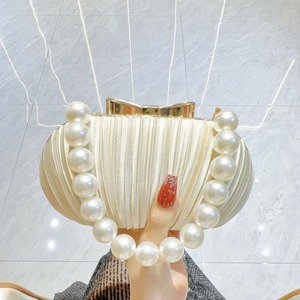 New Style Celebrity Dinner Clutch Bag Women's Evening Chinese Style Pearl Lock Closure <b>Large</b> <b>Bead</b> Chain Handbag Tanjing - Product Image 6