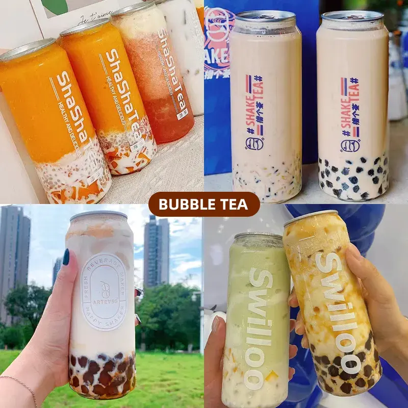 Free Sample 250ml 330ml 500ml PET Straight Tube Beverage Plastic Can Custom Transparent Honey Water Bottle