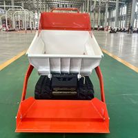 Mini-dumper sur chenilles autoporteur CE avec pelle frontale, dumper hydraulique sur chenilles tout-terrain, mini-chargeur pour jardin, ferme et construction