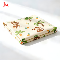 Tissu en coton popeline 100% biologique imprimé de dessins animés numériques de qualité supérieure pour vêtements de bébé