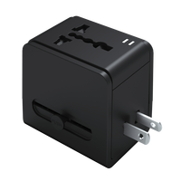 Adaptateurs intelligents de voyage universels personnalisés en usine adaptateur de voyage multi-prises avec 2 prises d'adaptateur multiples USB