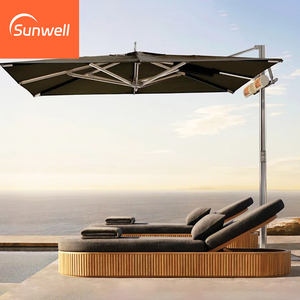 Chaise longue de piscine moderne en bois de teck pour l'extérieur, <span class=keywords><strong>lit</strong></span> de patio, chaises longues pour la plage, hôtel avec parasol - Product Image 1