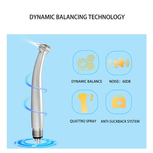Manipolo per Turbina ad Aria CP-M800LG per Materiali Dentali ad Alta Velocità con Cuscinetti in Ceramica, <span class=keywords><strong>4</strong></span> Fori, LED, Acciaio Inossidabile - Product Image 5
