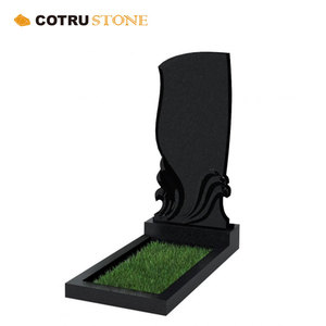 Modern Russian Style Black <strong>Stone</strong> Tombstone Headstone Monument <strong>Memorial</strong> with Cross - Product Image 5