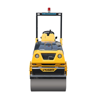 Rouleau compresseur vibrant de haute qualité pour petites routes en asphalte, à double roue en acier, 1,5 tonne, autoporté, diesel/essence