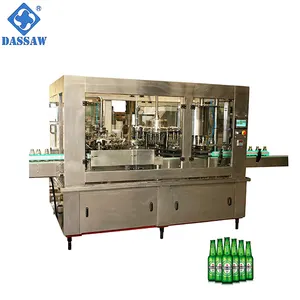 Kleine Fabriek Automatische 3 In 1 Glazen Fles Pure Mineraal Drinkwater Vloeibare Vulling Bottelmachine Productielijn