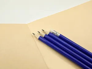 HB Fine Wood Pencil Custom Printed Logo Standard Pencils Blue 7-inch Premium Pre-sharpened Pencil