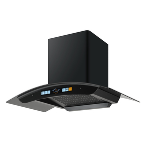 Oem/ODM cảm ứng tay Cảm biến điều khiển chuyển đổi lớn hút hình dạng vòng cung đường cong hình dạng thủy tinh 600mm nhà bếp ống khói nồi phạm vi mui xe - Product Image 2