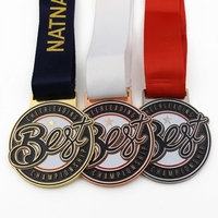 Fabrieksdirect aangepaste logo-vorm zachte emaille medaille sportcompetitie prijsmedaille lint evenement nieuwjaar
