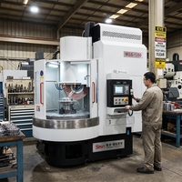 Machine de meulage et de fraisage à table rotative verticale de haute précision MGS Auto pour plaquettes optiques, verre et quartz pour l'industrie des semi-conducteurs