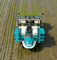 Transplanteur de riz haute vitesse CNCMC TRT-6H à transmission hydrostatique, distance entre les lignes de 300 mm