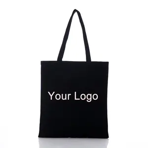 Bolsa de compras de lona de algodón personalizada al por mayor con impresión de logotipo y patrón de letras - Product Image 2