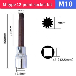 1/2 "Ổ m loại ba vuông spline bit ổ cắm S2 thép bit CR-V ổ cắm - Product Image 3