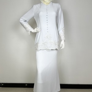 2 Stück Omanische Abaya-Designs Bajau-Kollektion Baju Kurung Moden Spitze Bügelfrei <span class=keywords><strong>Riau</strong></span> Moderne Designs Muslimah - Product Image 4